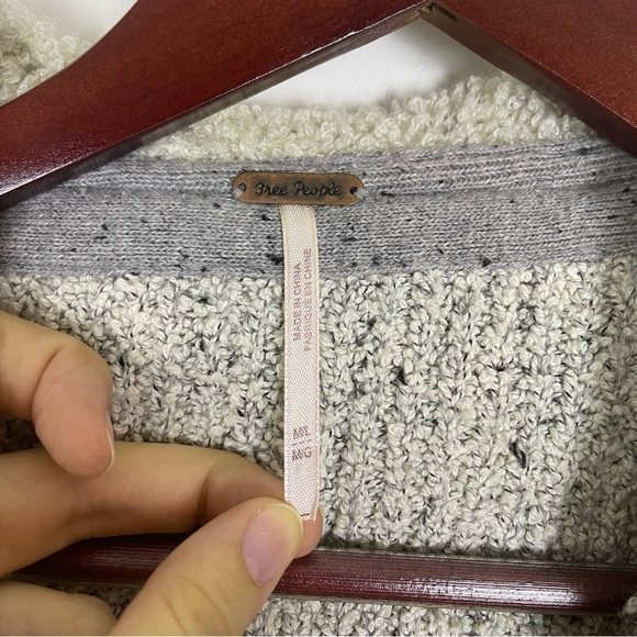 Free People Counting Sheep Sherpa Suede Moto Jacket Medium Large Oatmeal Camel - Picture 7 of 15